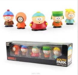 -5pcs / Set South Park Jeux de cinéma Fête Boucles Paradise 5 Boxed Car poupées Poupées Décoration Figure Figure Children Noël jouet cadeau