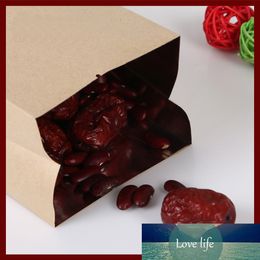 9*22+7 20pcs brown self Opening kraft paper bags stand up for gifts sweets and candy food tea Jewellery retail package paper