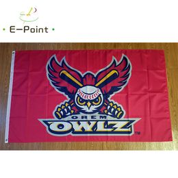 MiLB Orem Owlz Flag 3*5ft (90cm*150cm) Polyester flag Banner decoration flying home & garden flag Festive gifts