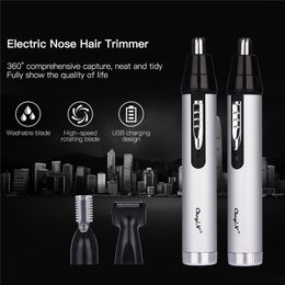 CkeyiN 3 in1 Electric Ear Nose Trimmer Men's Shaver Rechargeable Hair Removal Eyebrow Trimer Safe Lasting Face Care Tool Kit