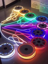 -LED flessibile del silicone LED della luce al neon DC12V impermeabile LED Flex Rope Strip Strip Light Soft FAI DA TE Illuminazione del bordo Pubblicità Decorazione 1-10m