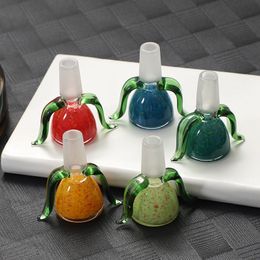 Colorful Smoking 14MM 18MM Male Hookah Adapter Connector Interface Glass Bowl Container Tobacco Oil Rigs Wig Wag Flower Vessel Holder Bong Tool DHL Free