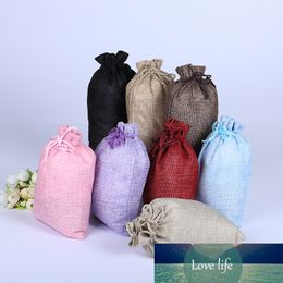10Pcs Fashion Drawstring Burlap bag Jute Gift Bags with Jewelry