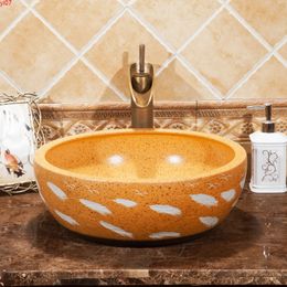 Jingdezhen Bathroom ceramic sink wash basin bowl Porcelain Counter Top vanity Wash Basin Sinkgood qty