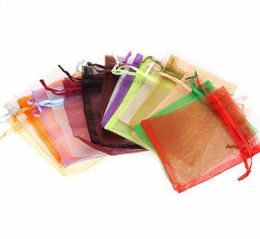 2021 new 16 Colours Pick--100pcs Navy Blue 10*15cm Sheer Organza Bag Wedding Favour Supplies Gift/Candy Bag