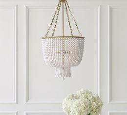 American living room chandelier Lamps simple modern dining bedroom villa Nordic creative light luxury crystal bead