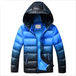Boy Teens Winter Coat Padded Jacket Outerwear For 8-17T Fashion Hooded Thick Warm Children Parkas Overcoat High Quality 211203