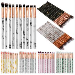 Newest Makeup Brush Set 10pcs/set Eye Brush Foundation Powder eyeShadow Concealer Marble Blending Make-up Brushes High Quality