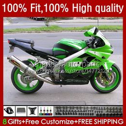 Injection Green black mold Fairings For KAWASAKI NINJA ZX 9R 900 CC ZX9 9 R 98-03 Bodywork Kit 25No.27 ZX900 ZX9R 00 01 02 03 ZX-9R ZX-900 900CC 2000 2001 2002 2003 OEM Bodys