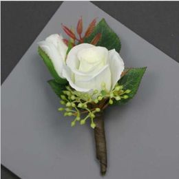 Decorative Flowers & Wreaths 18Pcs/Bag 2021Years White Corsage&wrist Bridesmaids Decorate Corsage Wrist Party Ceremony Ladies