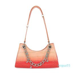 Designer Tote Bag Women Shoulder Handbags Trend Contrast Colour Fashion Chain Purse Simple Versatile Portable Shoulder Handbag Whol