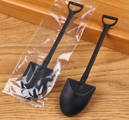Colorful Disposable Plastic Cake Spoon Potted Ice Cream Scoop Shovel Small Potted Flower Pot pastry Spoons