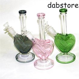 Glass Water Pipes Hookahs Bongs Pyrex Bong with Colourful Lips 14mm Joint Beaker WaterPipes Oil Rigs smoking bowls quartz bangers