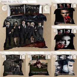 The Vampire Diaries 3D Printed Bedding Set Duvet Covers Pillowcases Comforter Bedding Set Bedclothes Bed Linen C0223