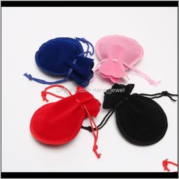 New Gourd Soft Velvet Jewellery Bag 7X9Cm Flannel Rings Necklace Earrings Stud Bracelets Jewellery Packaging Pouch Gift Bag Drawstring Bag Kdiou