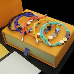 -Dropship Fashion 6Colors Colorful Corded Bracelet Strands con cuentas de cadena en caja de venta al por menor stock SL01