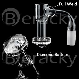 Full Weld Diamond/Facted Bottom Bevelled Edge Smoking Terp Slurper Quartz Banger 20mmOD 45&90 Degree Seamless Slurpers Nails For Glass Bongs Dab Rigs