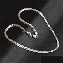 Pendant & Pendants Jewelrysier Snake Bone Chain Necklace Hip Hop 5Mm20Inch Link Necklaces For Men Women Statement Jewelry Diy Aessories Chri