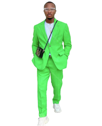 green lining coat pant