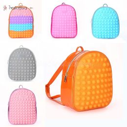 Rainbow-It Backpack Adjustable Shoulder Strap Book Bag for Adult Children Girls Boys Gifts Push Bubble Backpack BN11