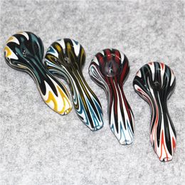 4 inch Colorful Pyrex Glass Oil Burner Pipe smoke tobcco herb nails Water Hand Pipes Smoking Accessories ash catcher silicone dab rig