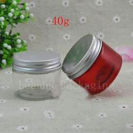 40g X 40 red / clear color cream Plastic Makeup jar container ,Empty Cosmetic bottles ,acrylic for cosmeticsgood qty