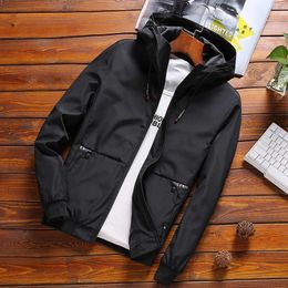 MANTLCONX Spring Men Oversized Hooded Jacket Coat 7XL 8XL Fashion Jacket Men's Hooded Casual Jackets Male Coat Thin Outwear 211013