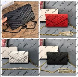 top quality Genuine Leather Handbag Comes With Box Chain Bag Women luxurys Fashion Designers Bags Female clutch Classic High Quality Girl Handbags