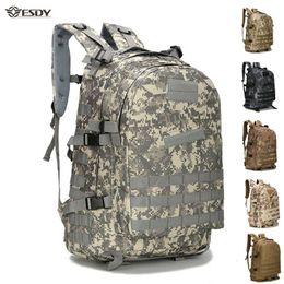 Outdoor Tactical Backpack 45L Large Capacity Molle Army Military Assault Bags Camouflage Trekking Hunting Camping Hiking Bag Y0804