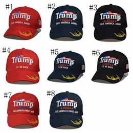 Newest Trump Baseball Cap USA Presidential Election TRMUP same style Hat Ambroidered Ponytail Ball Cap sea shipping ZZC5271