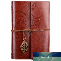 Vintage Pendant String Loose Leaf Journal Smooth Writing Eye Protect Blank Paper Diary Book Stationery Embossed Cover PU Leather1 Factory price expert design