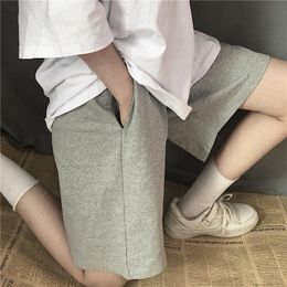 Women's Shorts Women Summer Solid Wide-leg Knee-length Harajuku Simple Ins Trendy All-match Students Chic Skinny Plus Size Casual