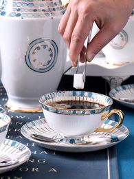 Cups & Saucers Bone China Exquisite Coffee Cup And Saucer Ceramic Tea Set Porcelain Sets Afternoon Party Wedding Gifts