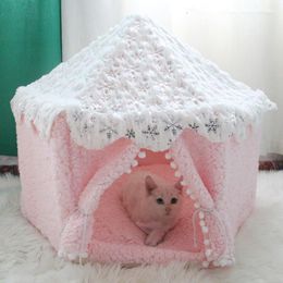 Princesa Lace Sannysis Cama de Perrito Perrera Casa para Mascotas Rosa 