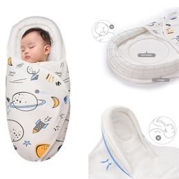Baby Sleeping Bag Portable born Shaped Pillow Design Stroller Cotton Blanket Diaper Swaddle Sleepsack Cocoon For 0-6M 220209