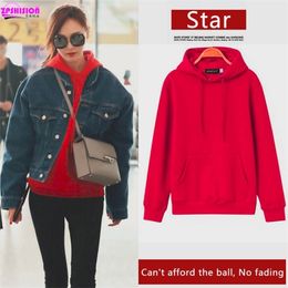 Sweatshirt women loose casual red black white Long sleeve harajuku hoodies pullovers plus size clothes spring autumn winter 201127