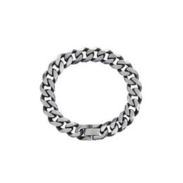 Do Old Retro Wide Version Cuban Chain Trend Bracelet Titanium Steel Personality Hip Hop Men And Women Simple Fashion Jewellery