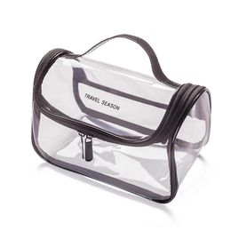 Large Transparent Laser Travel Cosmetic Bag Men Women Beautician Wash Storage Bags Organiser Fashion Clear Cosmetic Case Handbag