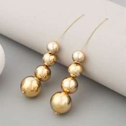 Long Tassel Pearls Earrings Golden High-Quality Statement Ear Ring Fashion Earring For Women Jewellery Accessories Party Gifts