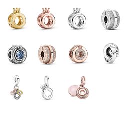 2020 Autumn New Heart-shaped With Gasket, Crown O-shaped, O-shaped 925 Silver Pendant, Small Fresh Jewelry Is The Bes Q0531
