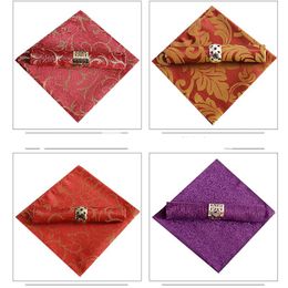 Table Napkin 25pcs lot 48cm Square Fabric Pocket Handkerchief Cloth For Wedding Decoration Event Party El Home Supplies183c