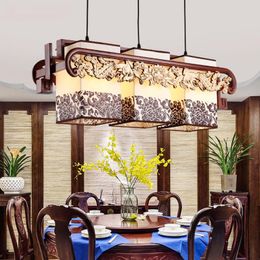 Pendant Lamps Chinese Style Wooden Lights Retro Living Room Restaurant Garden Hall Home Lighting Simple Antique ZA ZS27