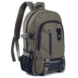 3pcs Backpack Men Canvas Large Capacity 20-35L Causal Sport Travel School Bag Mix Color