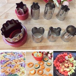 8PC Flower Fruit Mold Vegetable Cutter Shapes Set Stainless Steel Mini Cookie Cutters Molds for Decorative Fruit Cookie MY-inf0321 26 V2