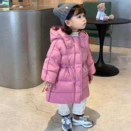 Children's Snowsuit Girls Baby Cold Clothes Winter Kid Outdoor Cotton Clothing Baby Thickened Waterproof Hooded Jacket TZ998 H0910