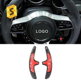 Carbon Fibre Steering Wheel Shift Paddle Extension For Porsche 991 918 Cayman 2013-16
