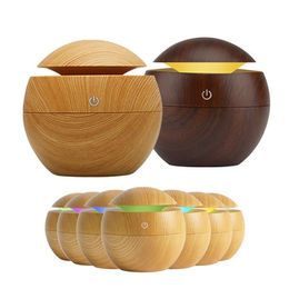2021 USB Electric Aroma Air Diffuser Wood Ultrasonic Air Humidifier Essential Oil Aromatherapy Cool Mist Maker for Home