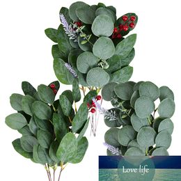 5Pcs Artificial Eucalyptus Plant Branches Silver Dollar Eucalyptus Leaves Decorations for Wedding Arrangement Holiday Greenery