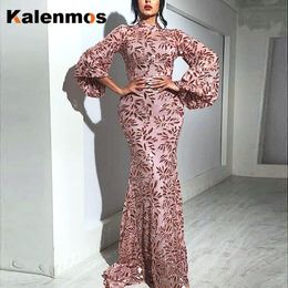 -Повседневные платья женские вечеринки платье элегантный Kalenmos Sexy Peact Print Big Swing Type Type Flaine Flare Ispire Empire Maxi Maxi