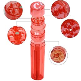 Smoking Plastic Tobacco Grinder For Dry Herb Filling Integrated Spice 48mm Diameter 165mm Height 2in1 Storage Bottles Jars Airtainer Container Case